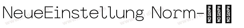 NeueEinstellung Norm字体转换